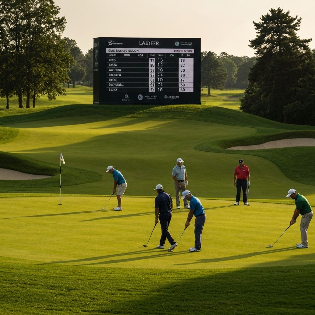 Live golf tournament